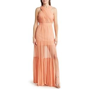 Veronica Beard Women's 2 Coral Silk Florencia Tiered Dress Prom Formal NWT $698
